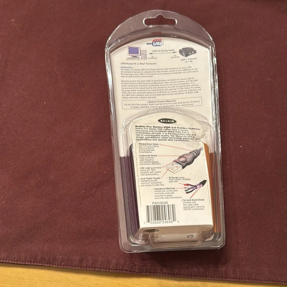 🔥🔥HOST PIC🔥🔥*Belkin USB2 hi speed cable NWT